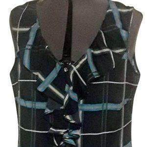 Banana Republic Black Blue & Green Blouse